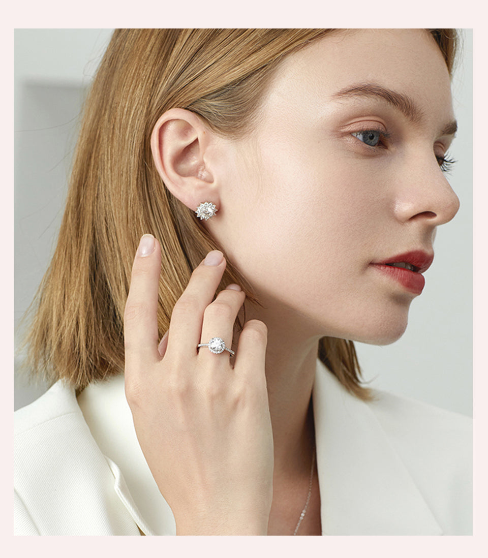 Bague de fiançailles en argent 925