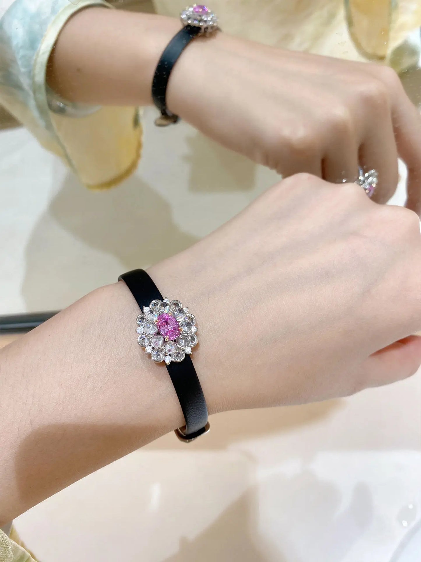 Bracelet chic "Fleur Éternelle" en Argent 925