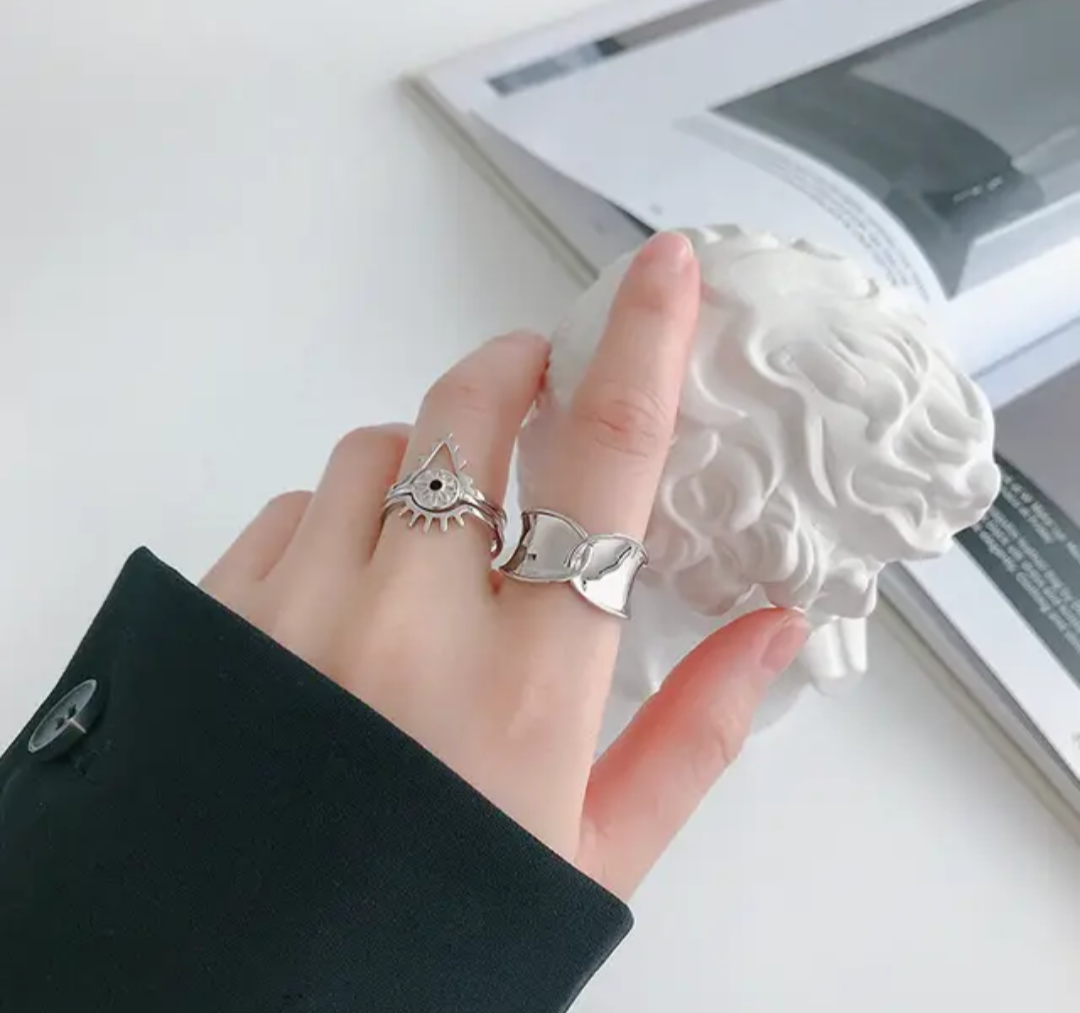 Bague Tendance Large en Argent Sterling