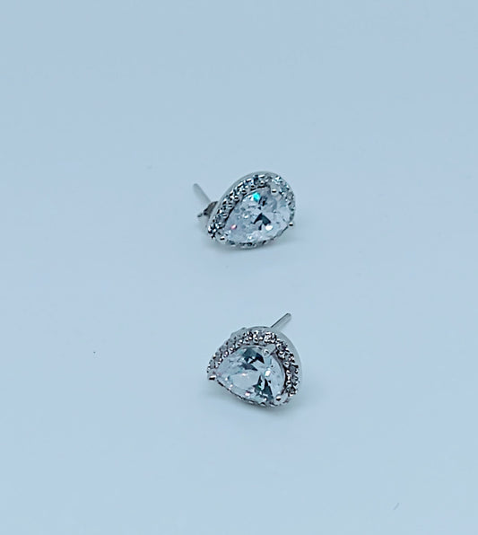 Boucles d'oreilles "goutte" en Argent Sterling 925, assorties de zircon