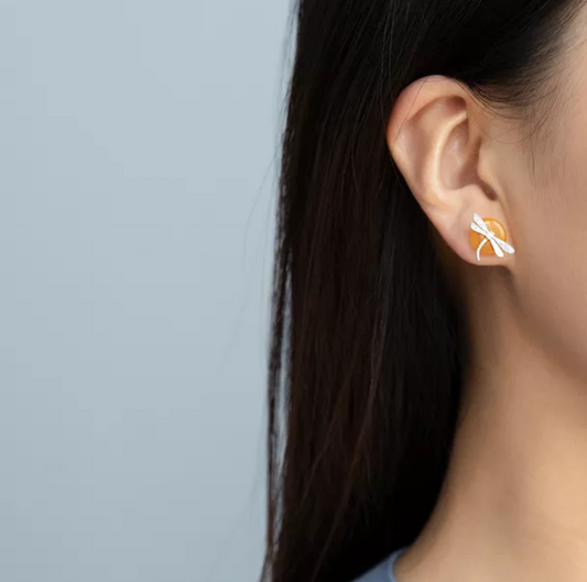 Boucles d'oreilles "Ma petite Libellule" assorties d'Ambre naturelle