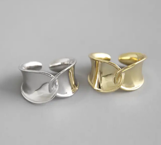 Bague Tendance Large en Argent Sterling